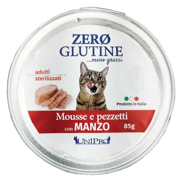 Unipro Zero Glutine Gatto Con Manzo 85g-1