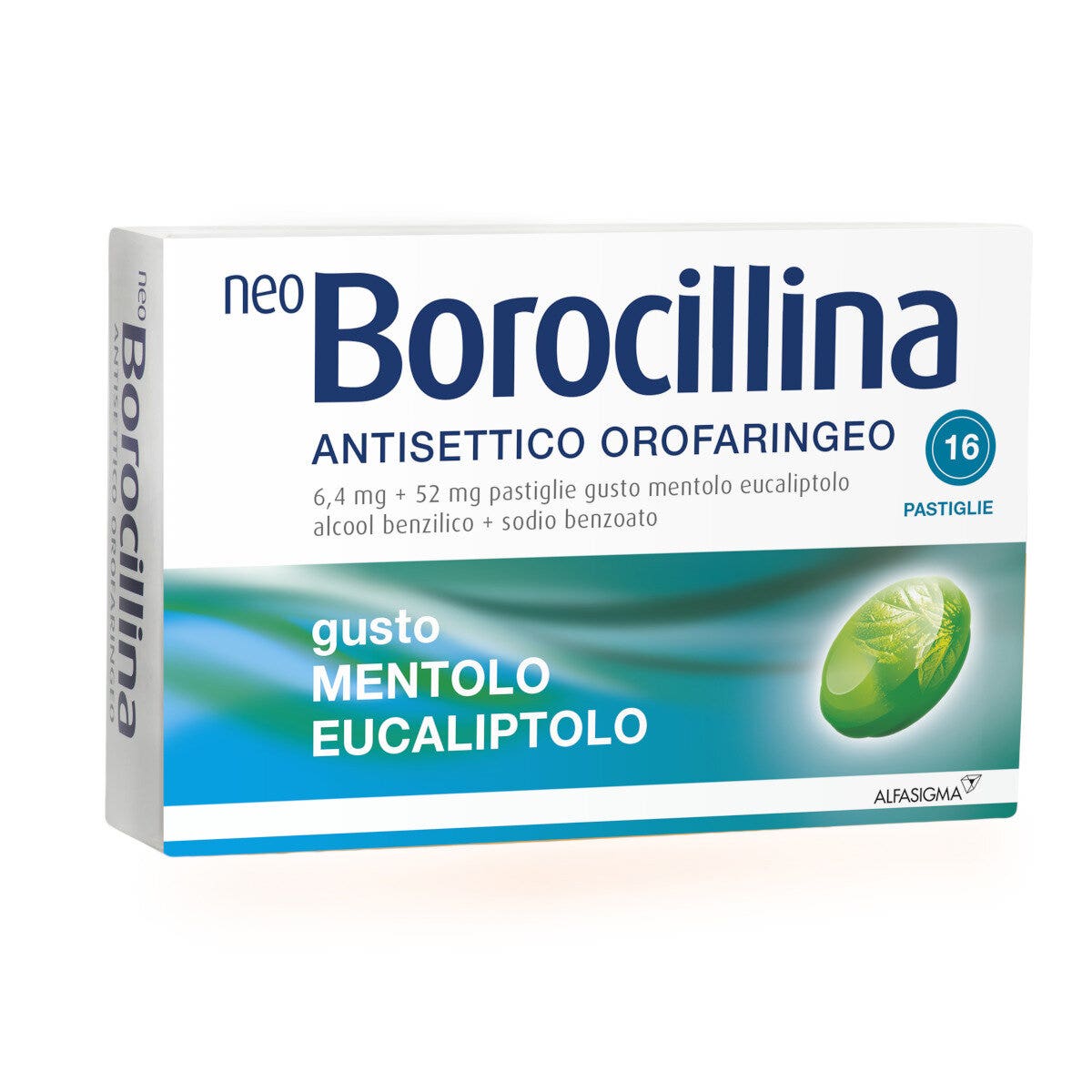 Neoborocillina Antisettico Orofaringeo 16 Pastiglie Mentolo Eucaliptolo-11