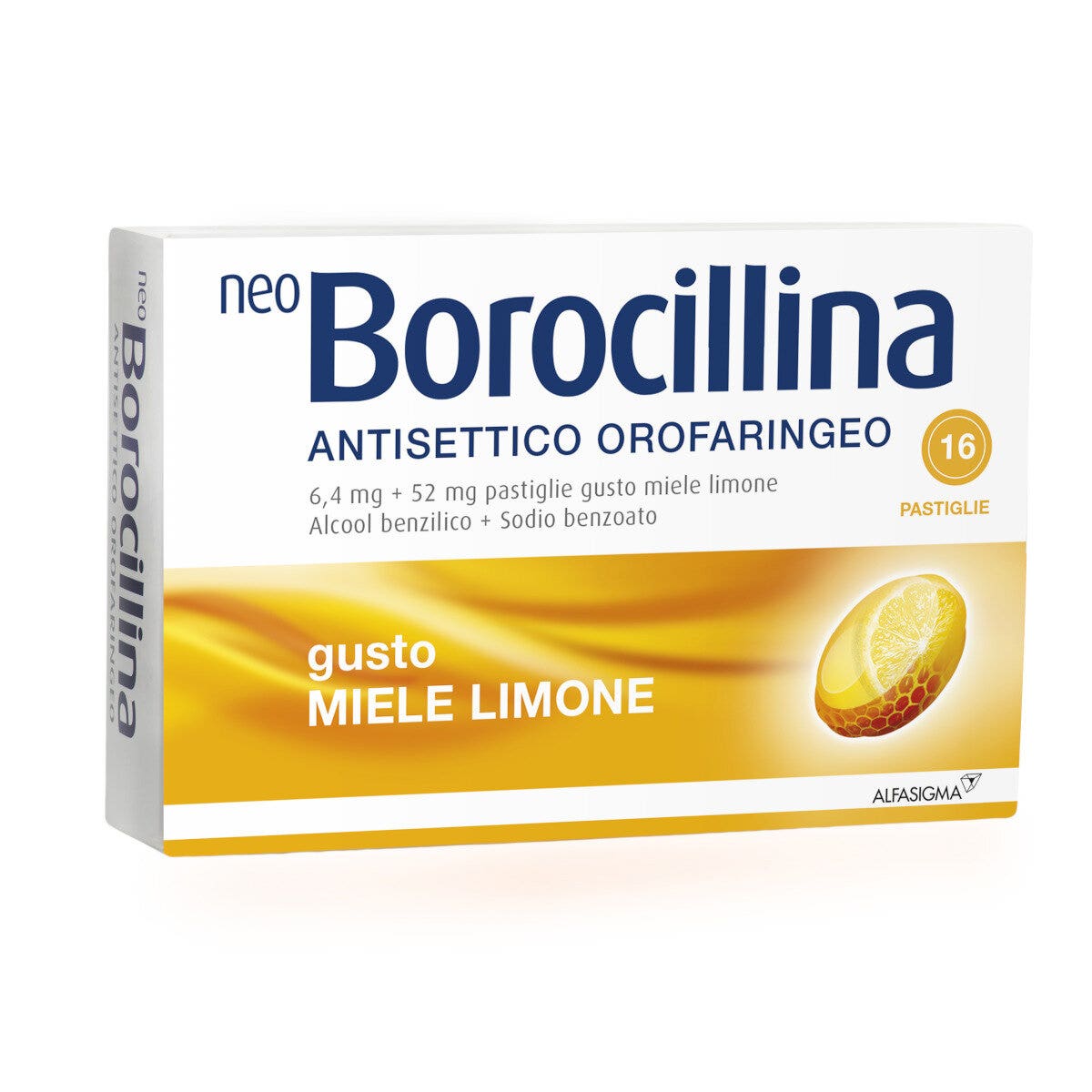 Neoborocillina Antisettico Orofaringeo 16 Pastiglie Limone E Miele-11