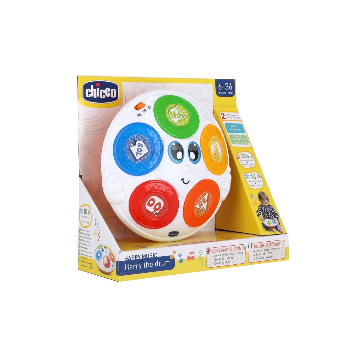 Chicco Gioco Donatello Il Tamburello Happy Music 6-36 Mesi-4
