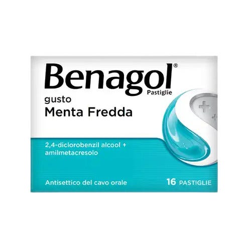 Benagol Antisettico per Bocca e Gola 24 Pastiglie Menta Fredda Senza Zucchero-1