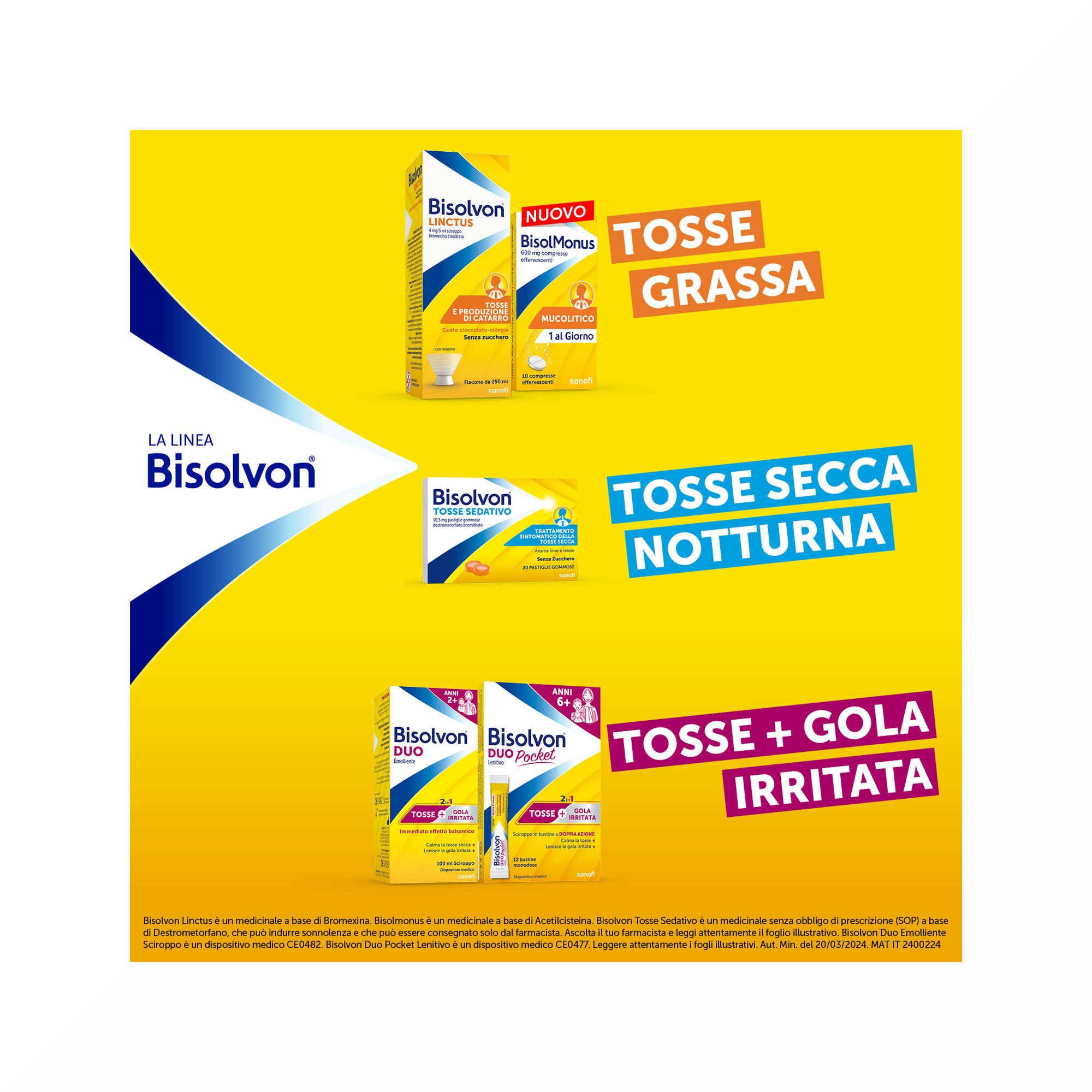 Bisolvon Linctus Sciroppo Mucolitico Per Tosse Grassa 2anni+ Fragola 200ml-26