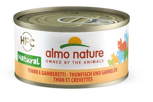 Almo Nature HFC Natural Cat Cibo Umido Tonno/Gamberi Per Gatti Adulti Lattina 70g-1