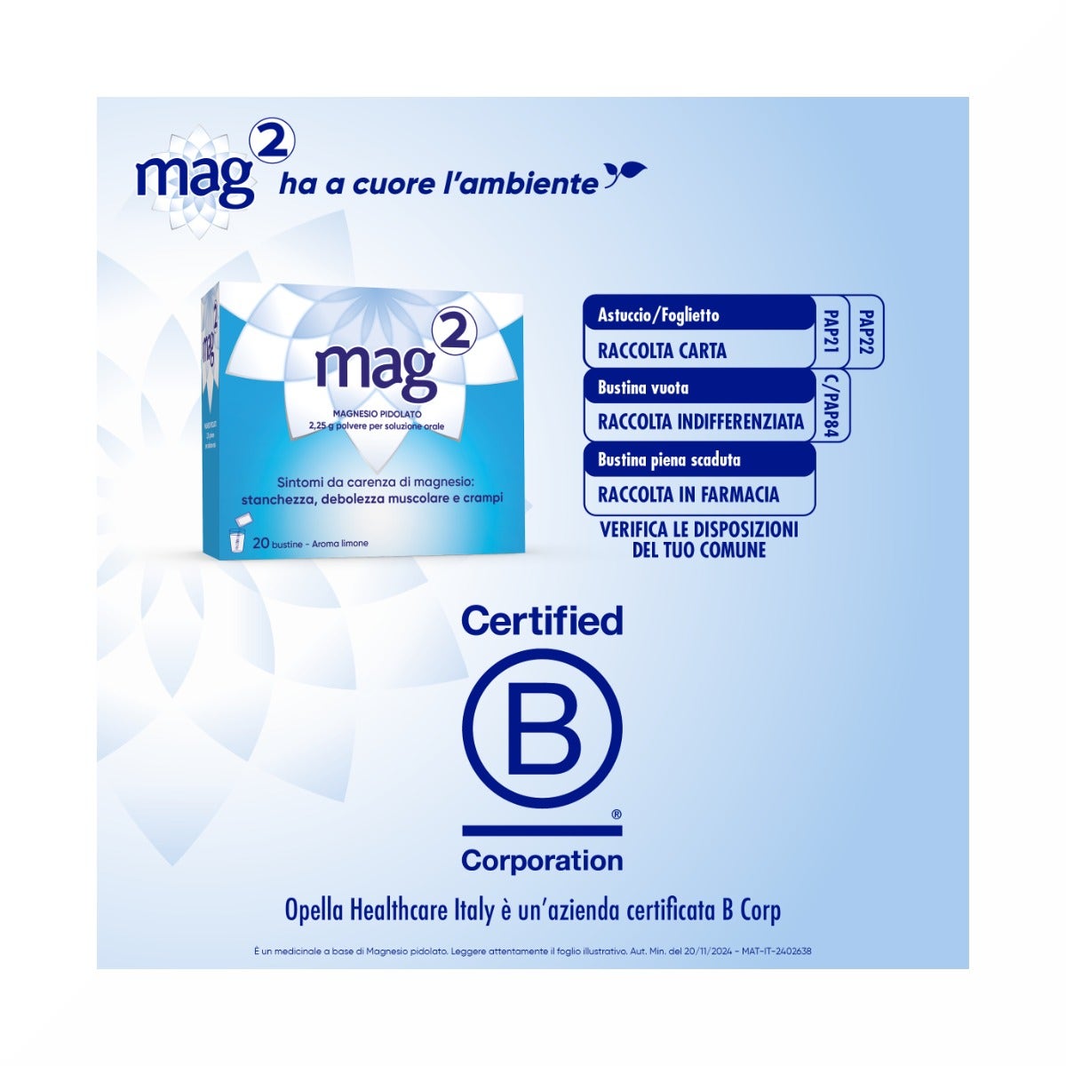 Mag2 Magnesio Pidolato per Stanchezza e Debolezza Muscolare 20 bustine-16
