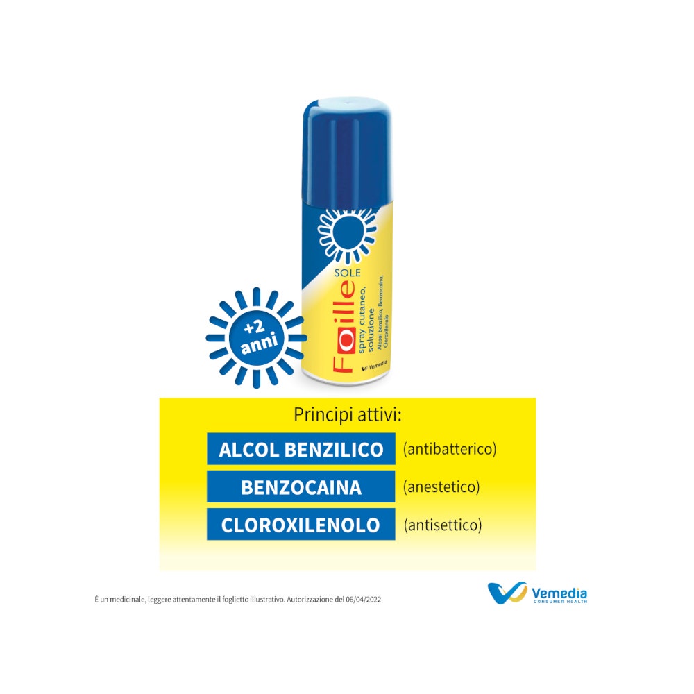 Foille Sole Spray per ustioni solari ed eritemi 70g-11
