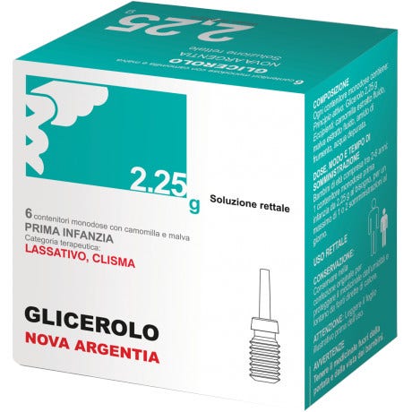 Glicerolo Prima Infanzia 6 Contenitori Monodose 2,25g Soluzione Rettale Camomilla/Malva-1