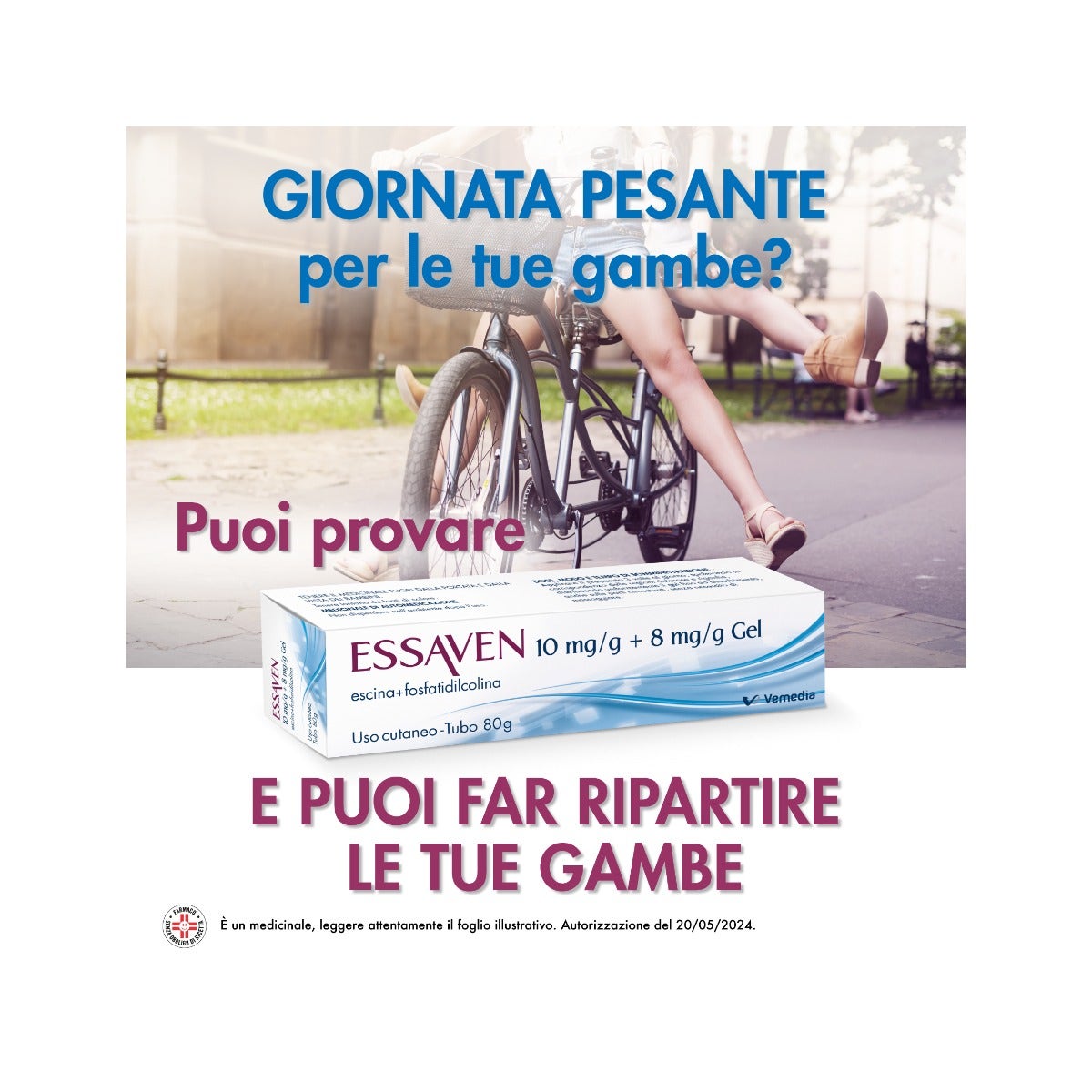 Essaven Gel con Escina 1% per gambe stanche, gonfie e pesanti Tubo da 80g-15
