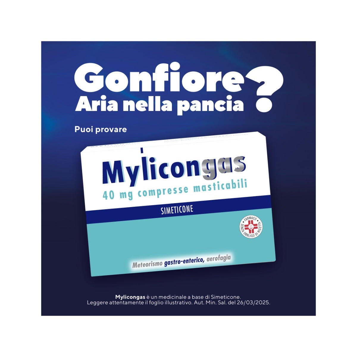 Mylicongas Aerofagia 50 Compresse per Flatulenza Meteorismo Gonfiore addominale-7