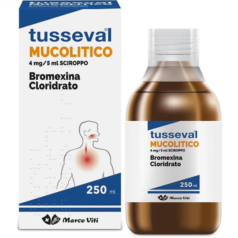 Marco Viti Tusseval Mucolitico Sciroppo 250ml 4mg/5ml-1