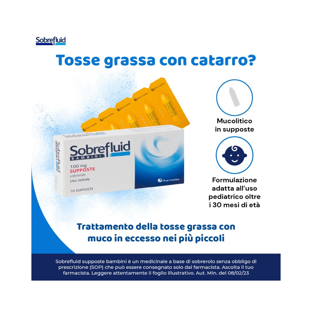 Sobrefluid Bambini 10 Supposte 100mg-3