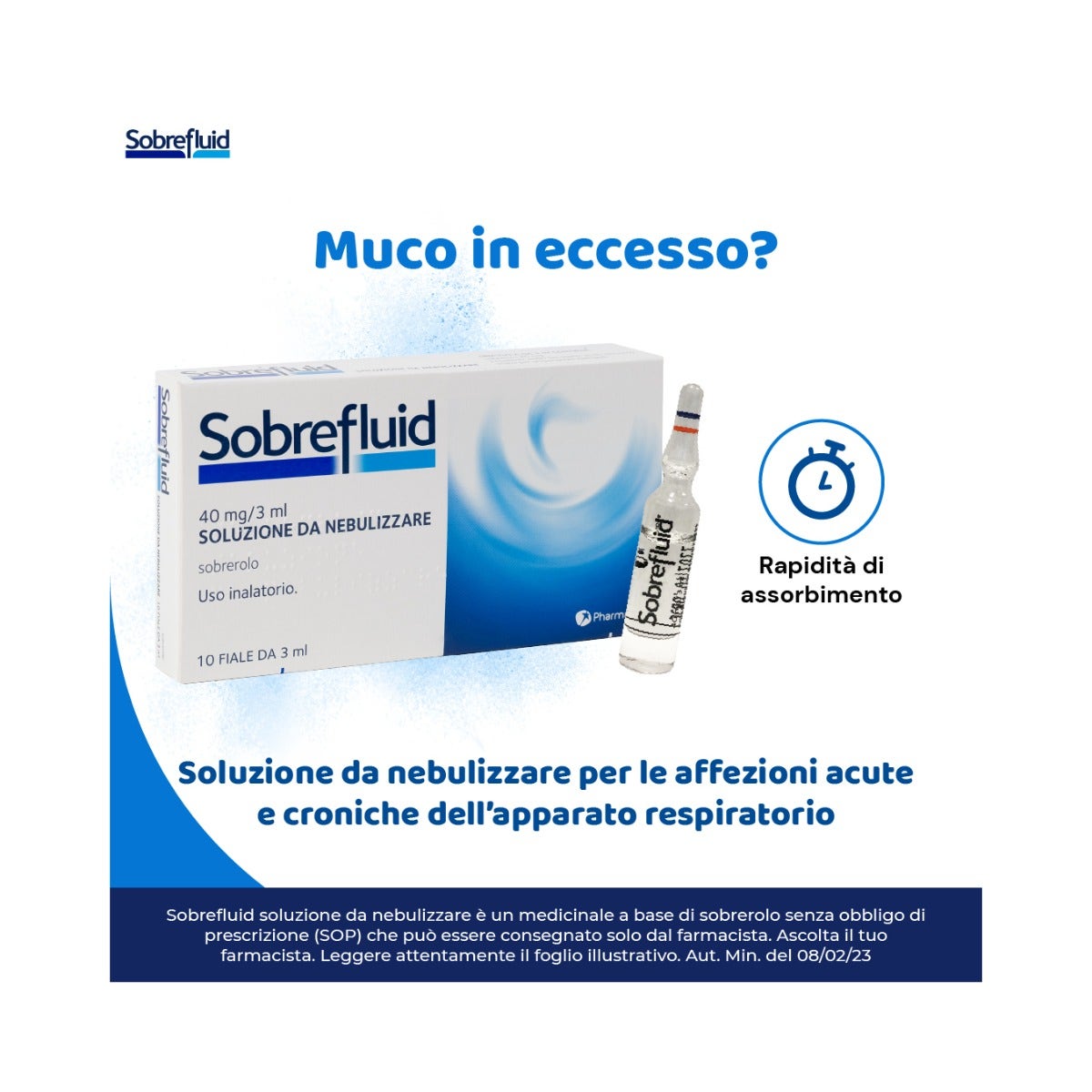 Sobrefluid Soluzione Da Nebulizzare 10 Fiale 40mg 3ml-2