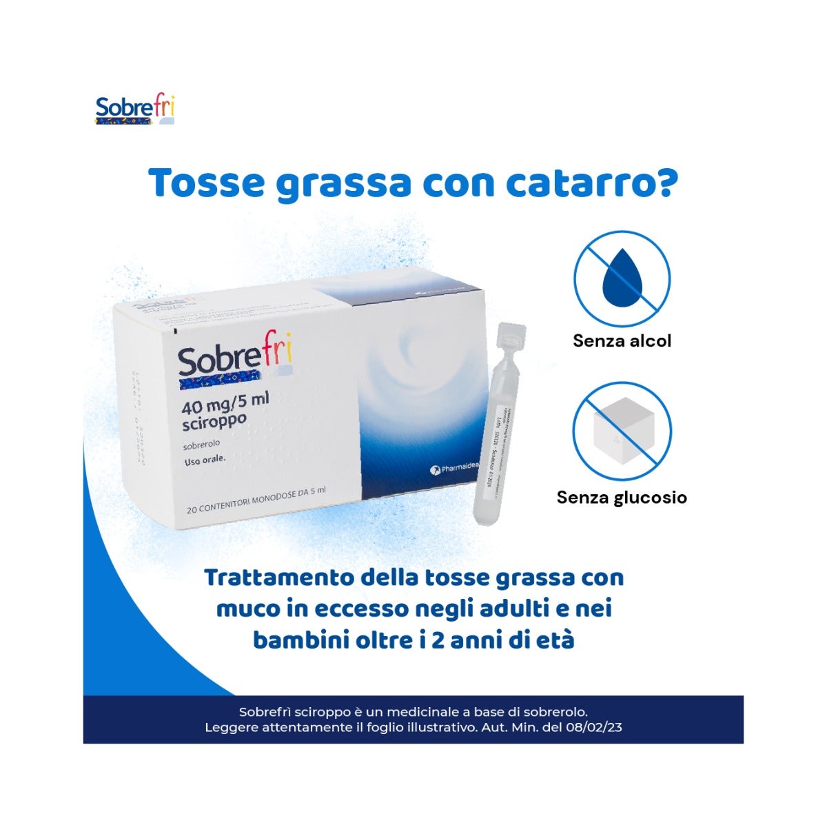 Sobrefri 20 Flaconcini 40mg 5ml Sciroppo-1
