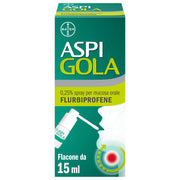 Aspi Gola Spray Antinfiammatorio per Gola Infiammata Faringite e Mal di gola con Flurbiprofene 15ml