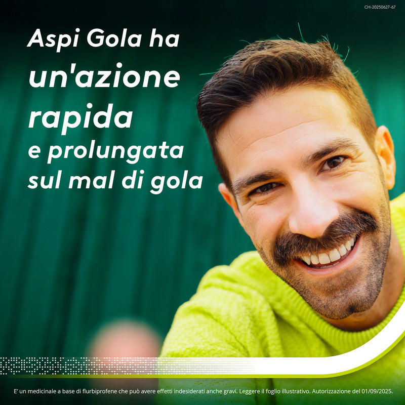 Aspi Gola Spray Antinfiammatorio per Gola Infiammata Faringite e Mal di gola con Flurbiprofene 15ml