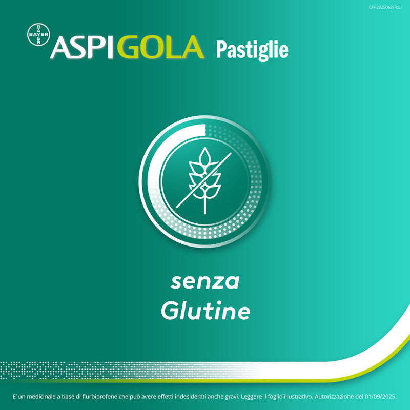 Aspi Gola Caramelle Antinfiammatorio per Gola Infiammata e Mal di gola 16 pastiglie Limone Miele
