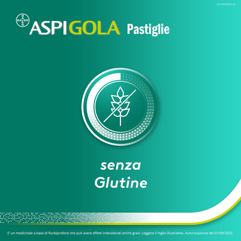 Aspi Gola Caramelle Antinfiammatorio per Gola Infiammata e Mal di gola 24 pastiglie Limone Miele