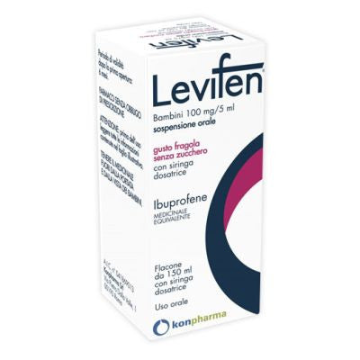 Levifen Sospensione Orale 150ml Gusto Fragola Senza Zucchero