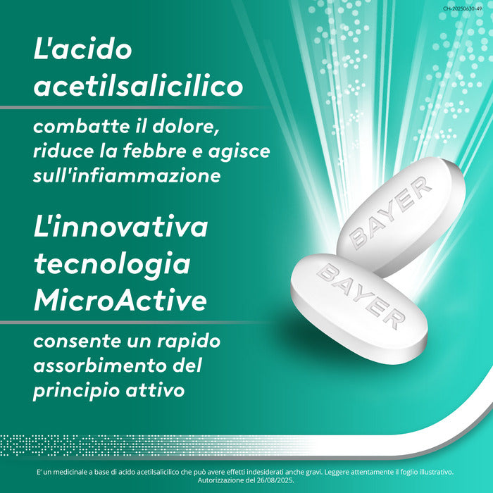 Aspirina Dolore e Infiammazione Antidolorifico Antinfiammatorio per Mal di Testa e Dolori 8 Cpr