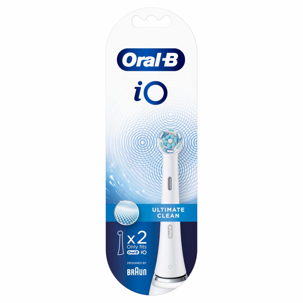Oral B Testine Di Ricambio Io Ultimate Clean Bianche 2 Pezzi -5