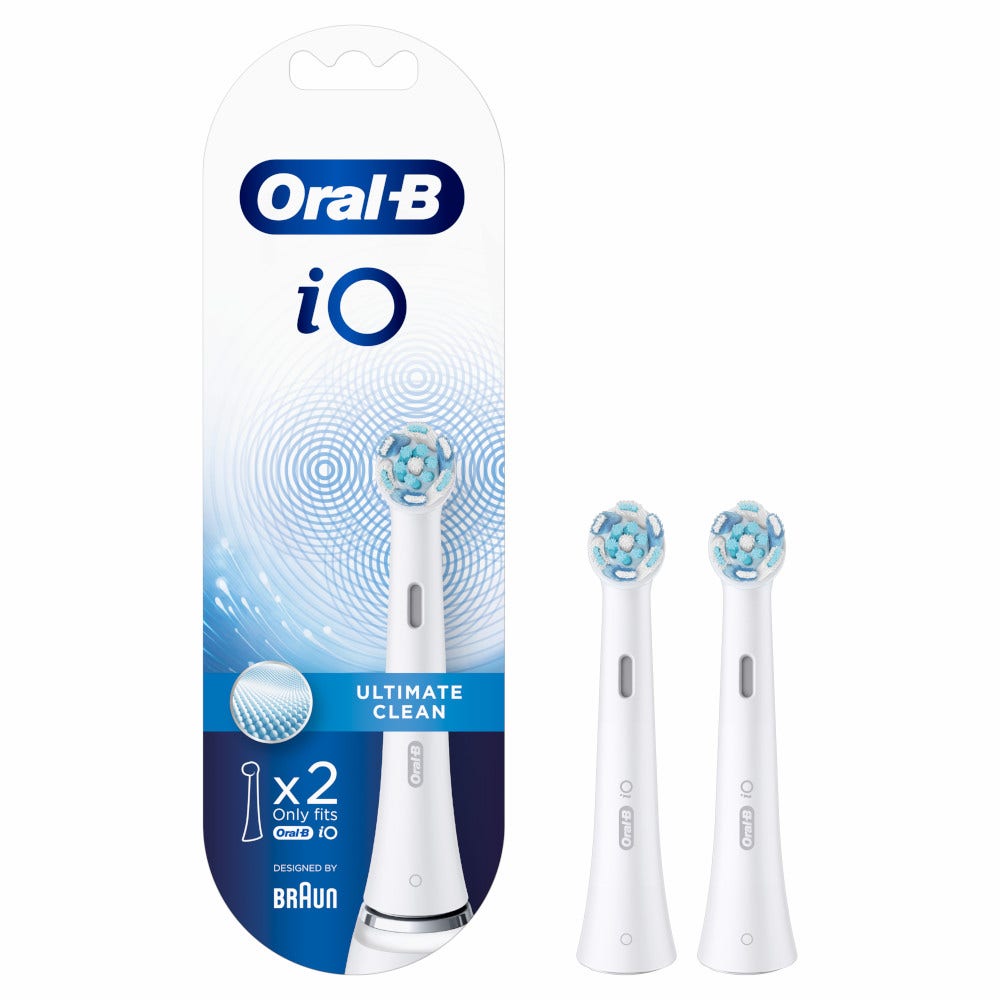 Oral B Testine Di Ricambio Io Ultimate Clean Bianche 2 Pezzi -7