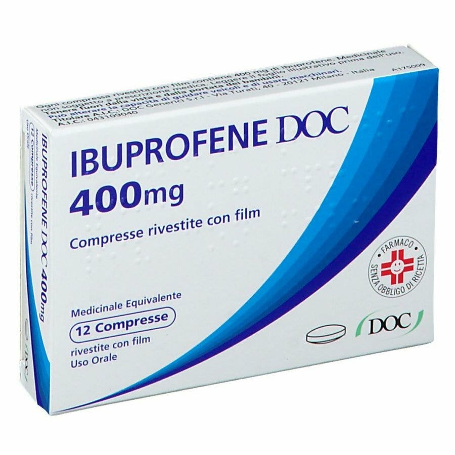 Ibuprofene Doc 12 Compresse Rivestite 400mg-1