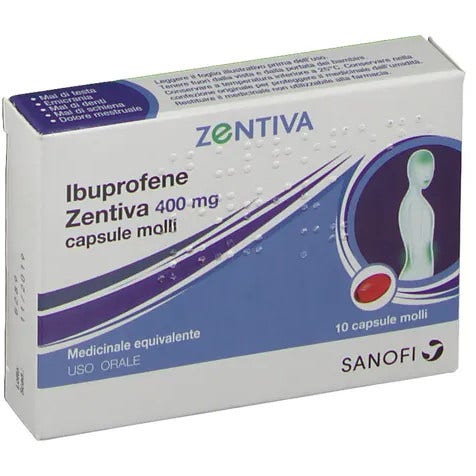 Ibuprofene Zentiva 10 Capsule Molli 400mg-1
