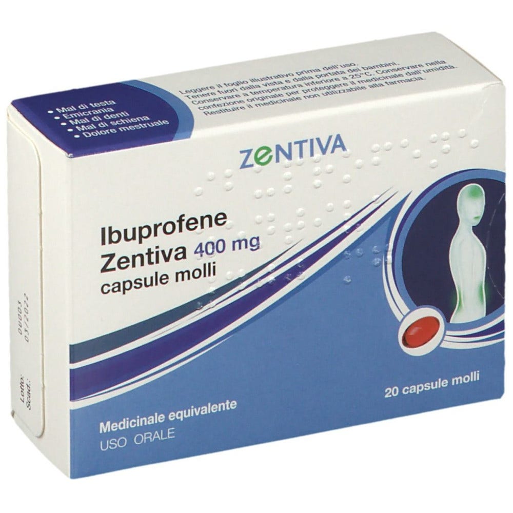 Ibuprofene Zentiva 20 Capsule Molli 400mg-2