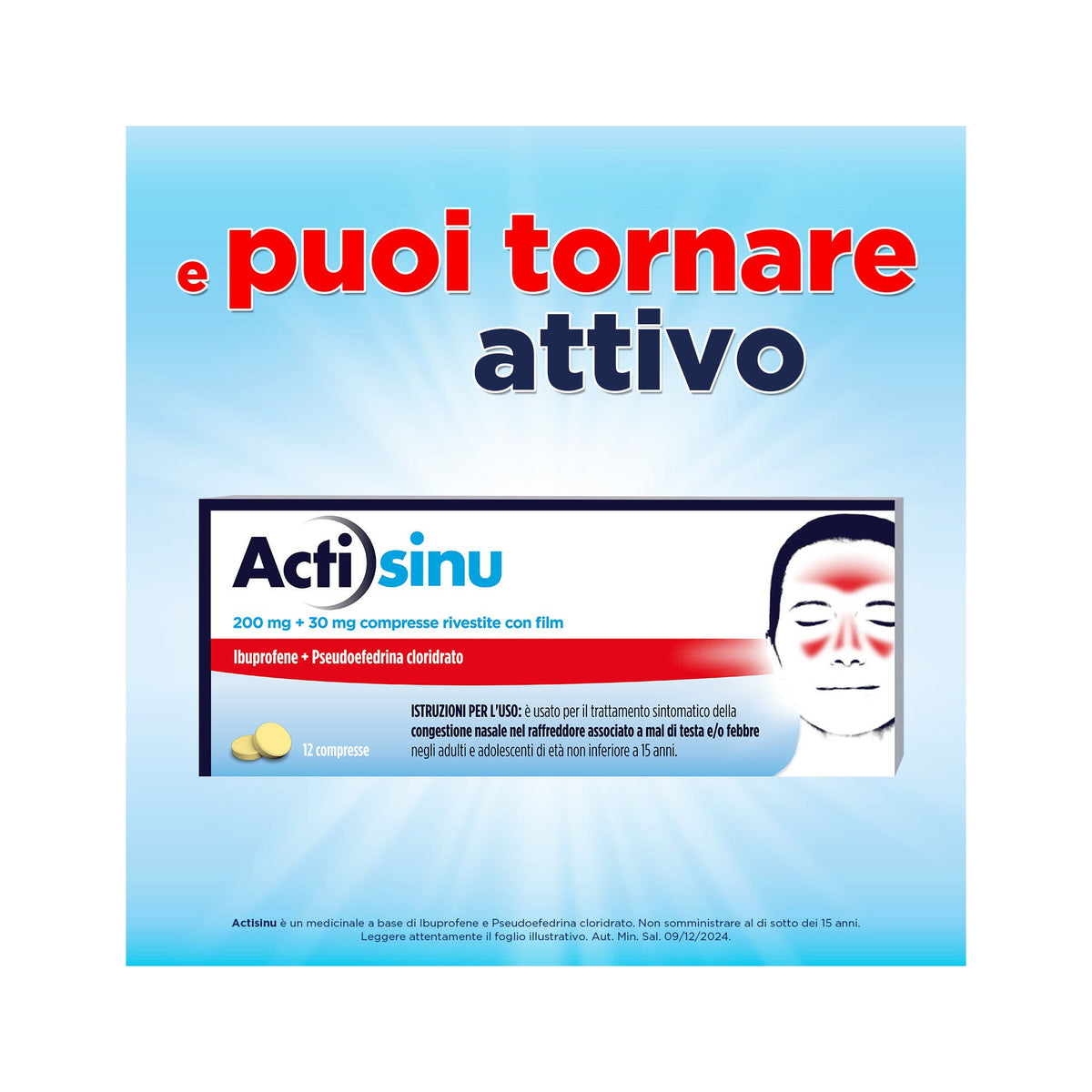ActiSinu 12 Compresse Sinusite Raffreddore e Mal di testa-6