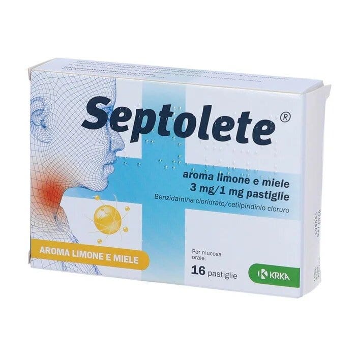 Septolete 3mg + 1mg Aroma Limone e Miele 16 pastiglie-1