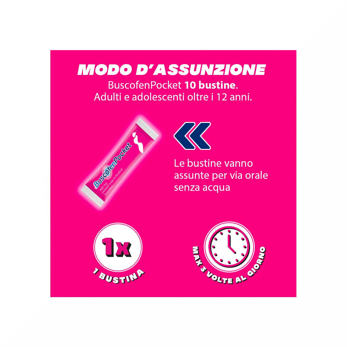 BuscofenPocket 400mg Con Ibuprofene Analgesico Contro Dolori Da Ciclo 10 Bustine-13