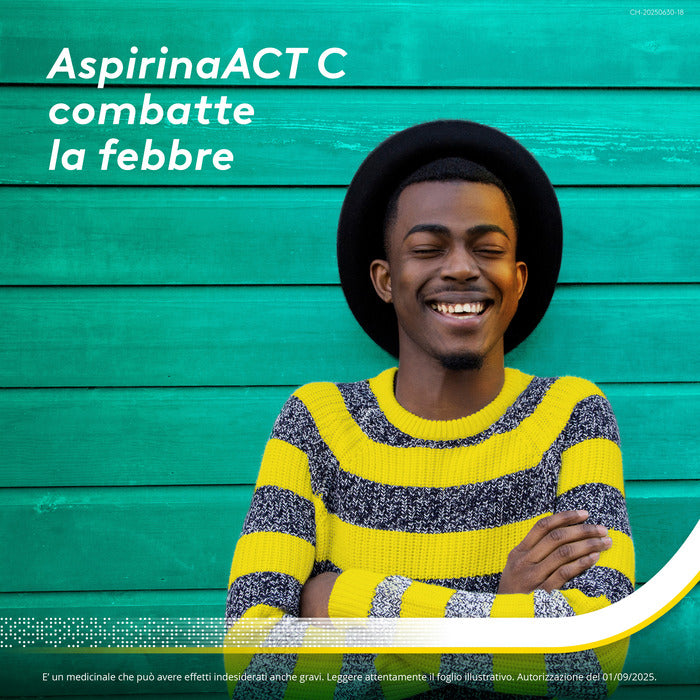 AspirinaACT C antinfiammatorio e antidolorifico per Febbre e  Influenza con Vitamina C 10 Cpr Eff
