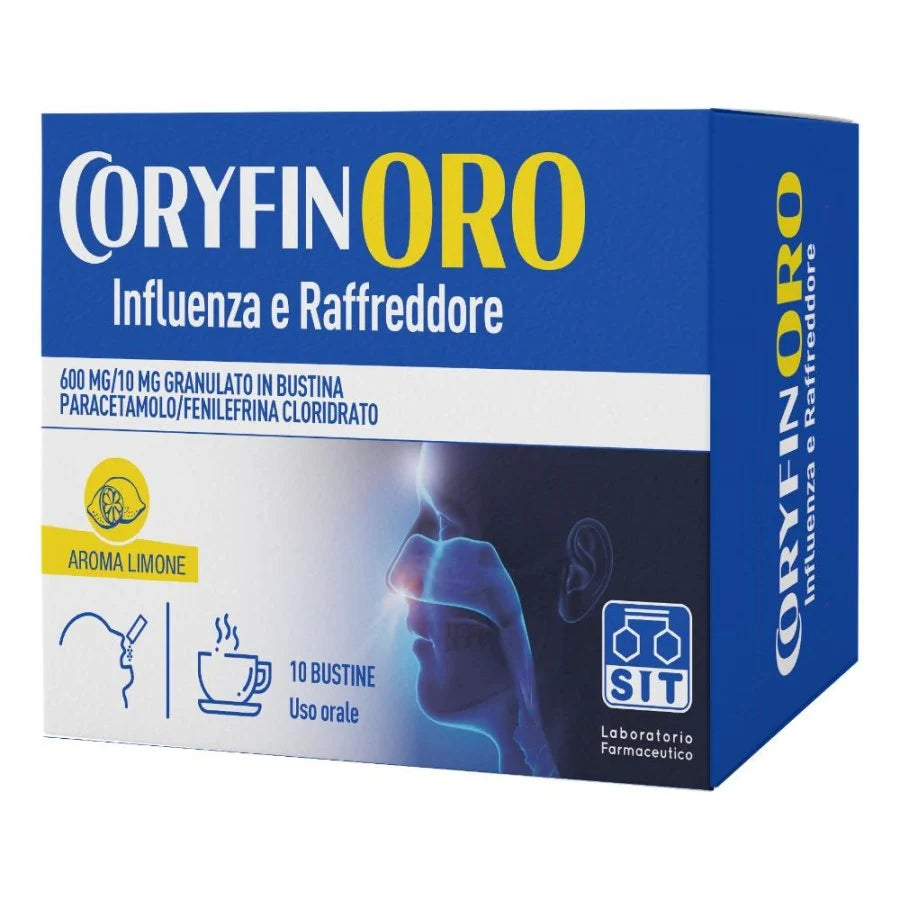 Coryfinoro Influenza e Raffreddore 600mg+10mg 10 Bustine
