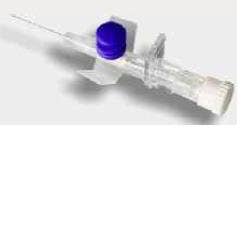 Ago Cannula 2 Vie G22 Con Alette Blu  - 1