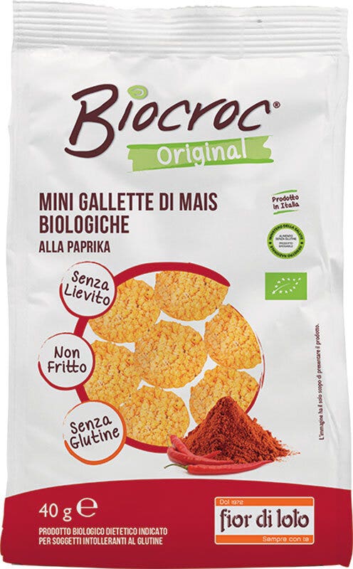 Biocroc Mini Gallette Mais Paprika Bio 40g-1
