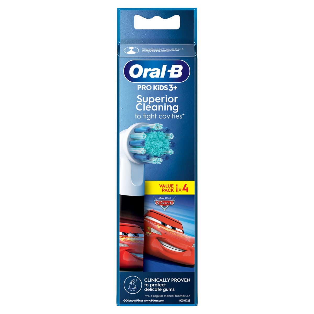 Oral-B Testine Di Ricambio Pro Kids Con Disney Cars o Principesse 4 Pezzi-3