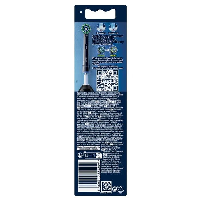 Oral-B Testine Di Ricambio Pro Cross Action Black 3 Pezzi-12
