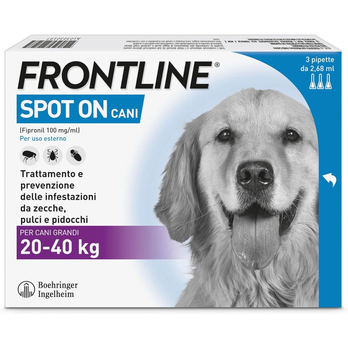 Frontline Spot-On Cani 20-40kg 3 Pipette-1