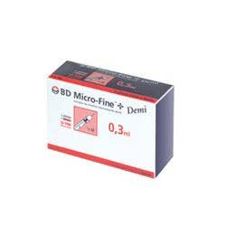 Siringhe Ipodemiche Insulina 0,3 ml Ago Gauge 30 8mm 30 Pezzi-1