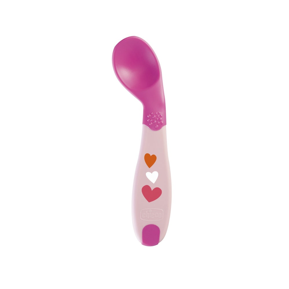 Chicco Cucchiaio Angolato Rosa 1 Pezzo  - 1