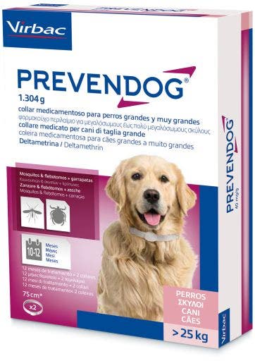 Virbac Prevendog 2 Collari Medicati Antiparassitari 75cm Per Cani Grandi Oltre 25Kg-1