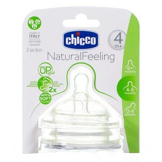 Chicco Tettarella Natural Feeling 4m+ Flusso Regolabile 2 Pezzi  - 1