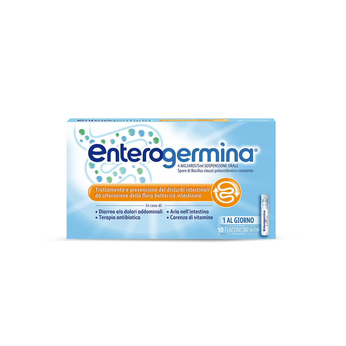 Enterogermina 4 Miliardi Fermenti Lattici Probiotici per Disturbi Intestinali 10 Fiale-1