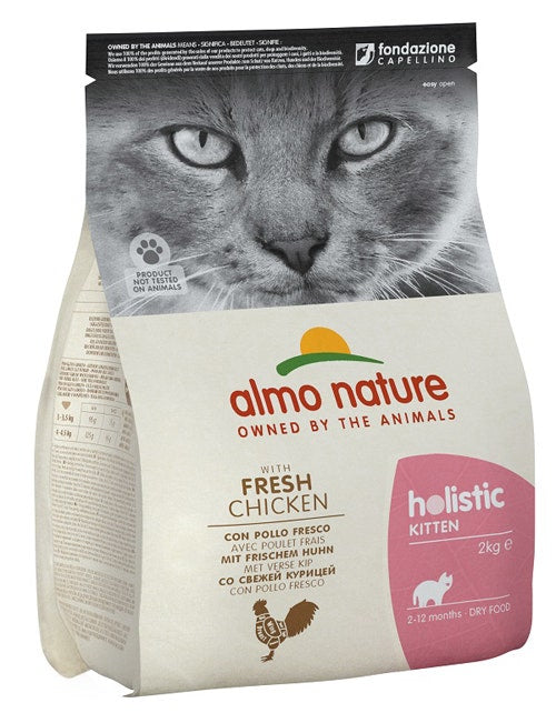 Almo Nature Holistic Kitten Pollo Fresco E Riso Cibo Secco Per Gattini Sacco 2kg-1