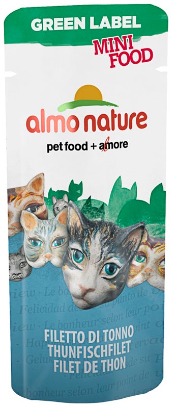 Almo Nature Green Label Mini Food Cibo Umido Filetto Di Tonno Per Gatti Adulti Bustina 3g-1