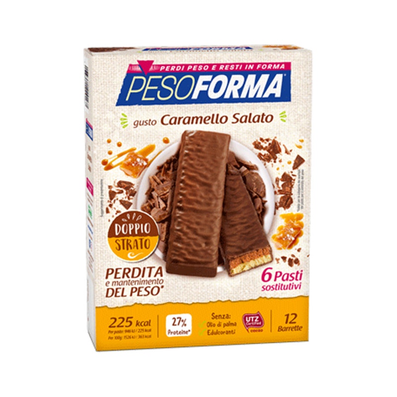 Pesoforma Barrette Caramello Salato 12 Pezzi  - 2