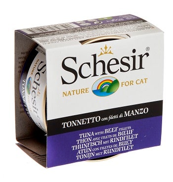 Schesir Tonnetto Con Filetti Di Manzo Cibo Umido Gatti Adulti Lattina 85g-1
