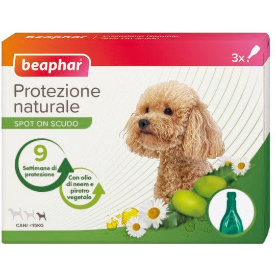 Beaphar Protezione Naturale Spot On Antiparassitario Cane Taglia Piccola 3 Pipette Da 2ml  - 1
