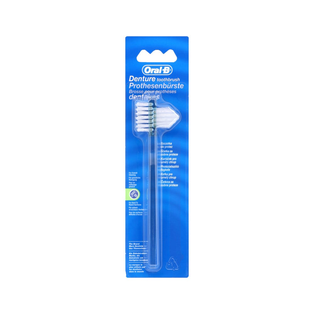 Spazzolino Per Dentiere Oral-B In Confezione Da 1 Doppia Testina Per Pulizia Di Dentiere E Protesi Dentarie  - 3