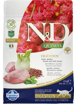 Farmina Natural & Delicious Quinoa Digestion Agnello Grain Free Cibo Secco Per Gatti 300g-1