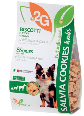 2G Pet Food Salvia Cookies Biscotti Alla Salvia Per Cani Sacco 350g-1
